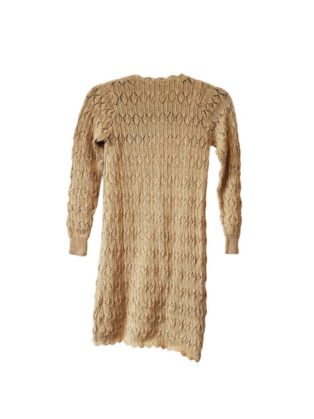 Stella Pardo Paris $550 Crochet Knit Sweater Dress Coquette 90s Cottage Core - Picture 4 of 15